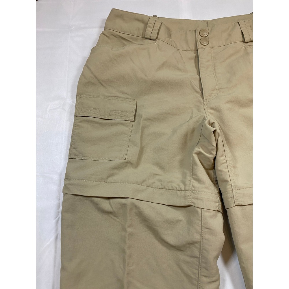 The‎ North Face Women's Khaki Zip Off Convertible Cargo Hiking Pants 10 Gorpcore - Picture 14 of 15